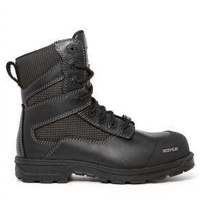 NEW ROYER men's 8" composite toe agility work boots in black